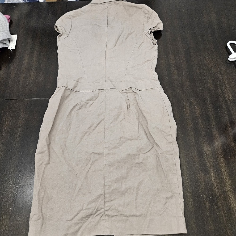 Lafayette 148 New York Beige Midi Dress Size 4 - Picture 3 of 6